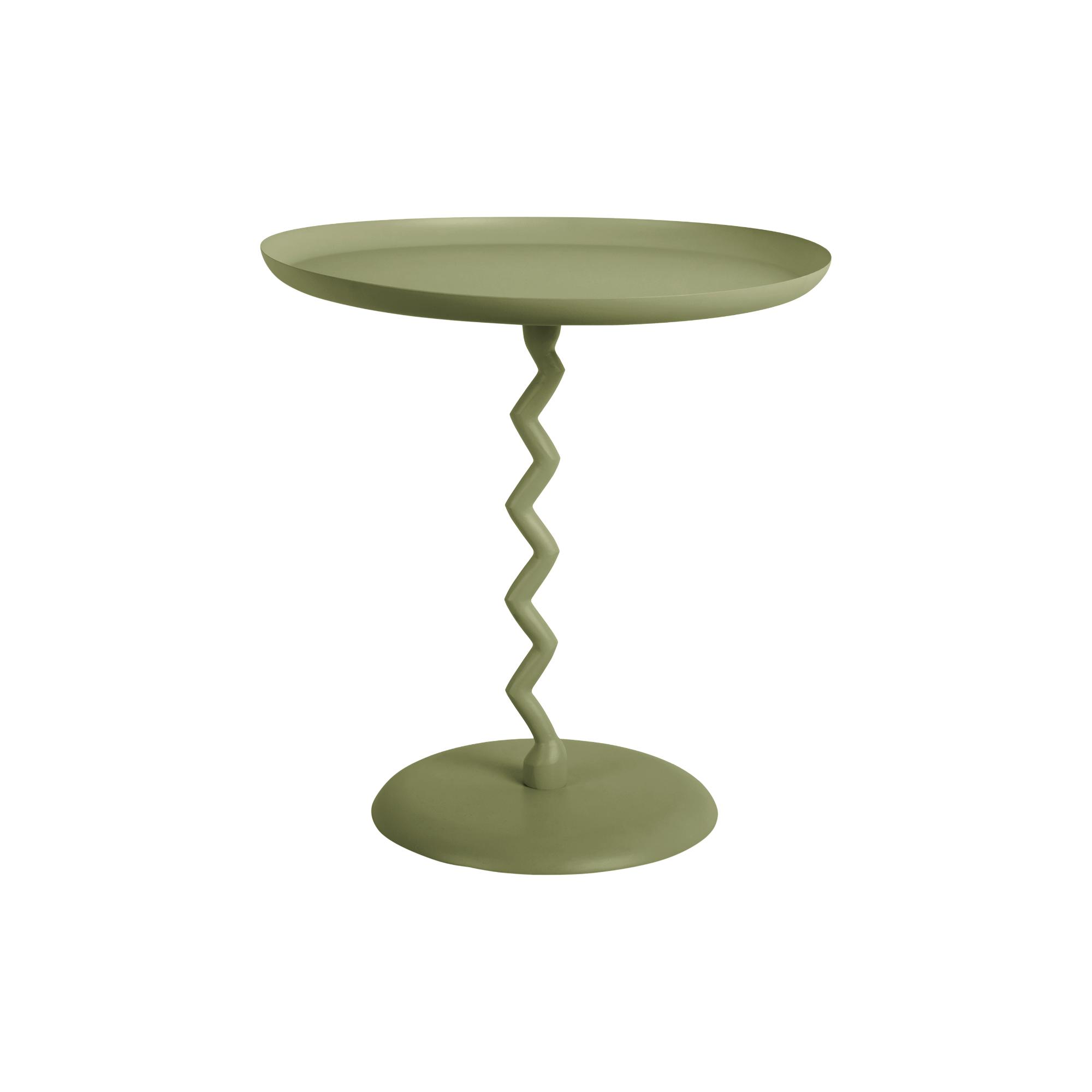Leitmotiv bijzettafel Zig Zag - groen - Ø40cm