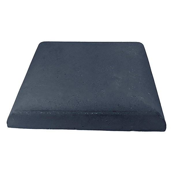 Chapeau Pilier 36x36 Plat Bord Arrondis - Gris Anthracite Foncé