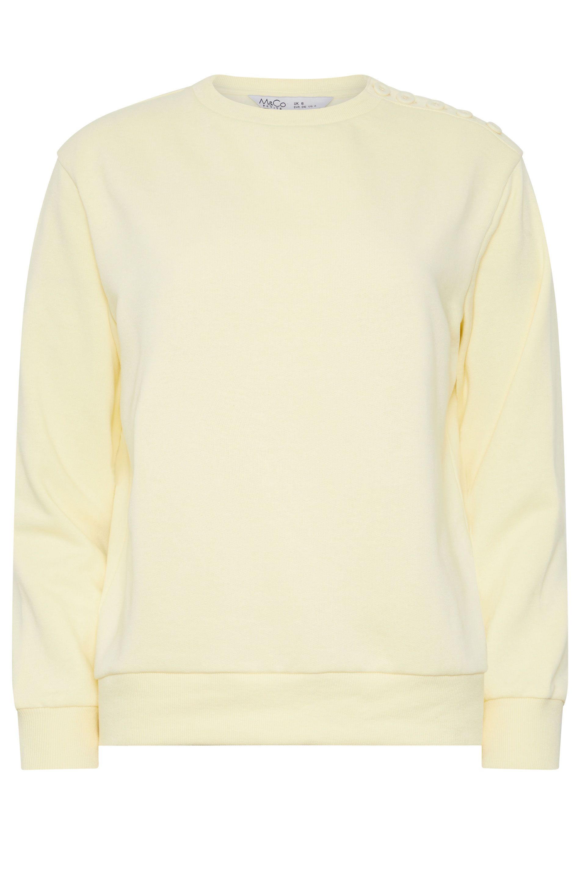 M&Co Petite Button Detail Sweatshirt