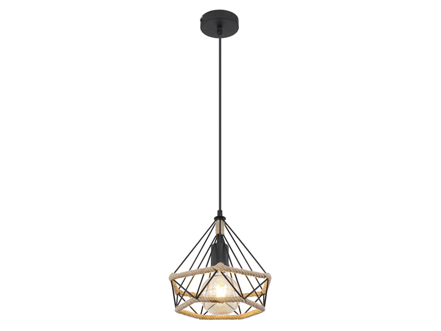 Lampa wisząca Ulleu metalowa brązowa