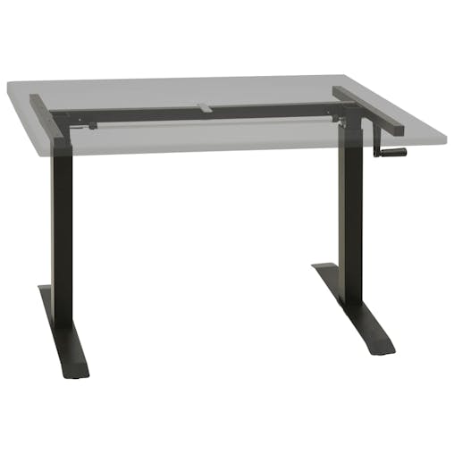 NNEVL Manual Height Adjustable Standing Desk Frame Hand Crank Black