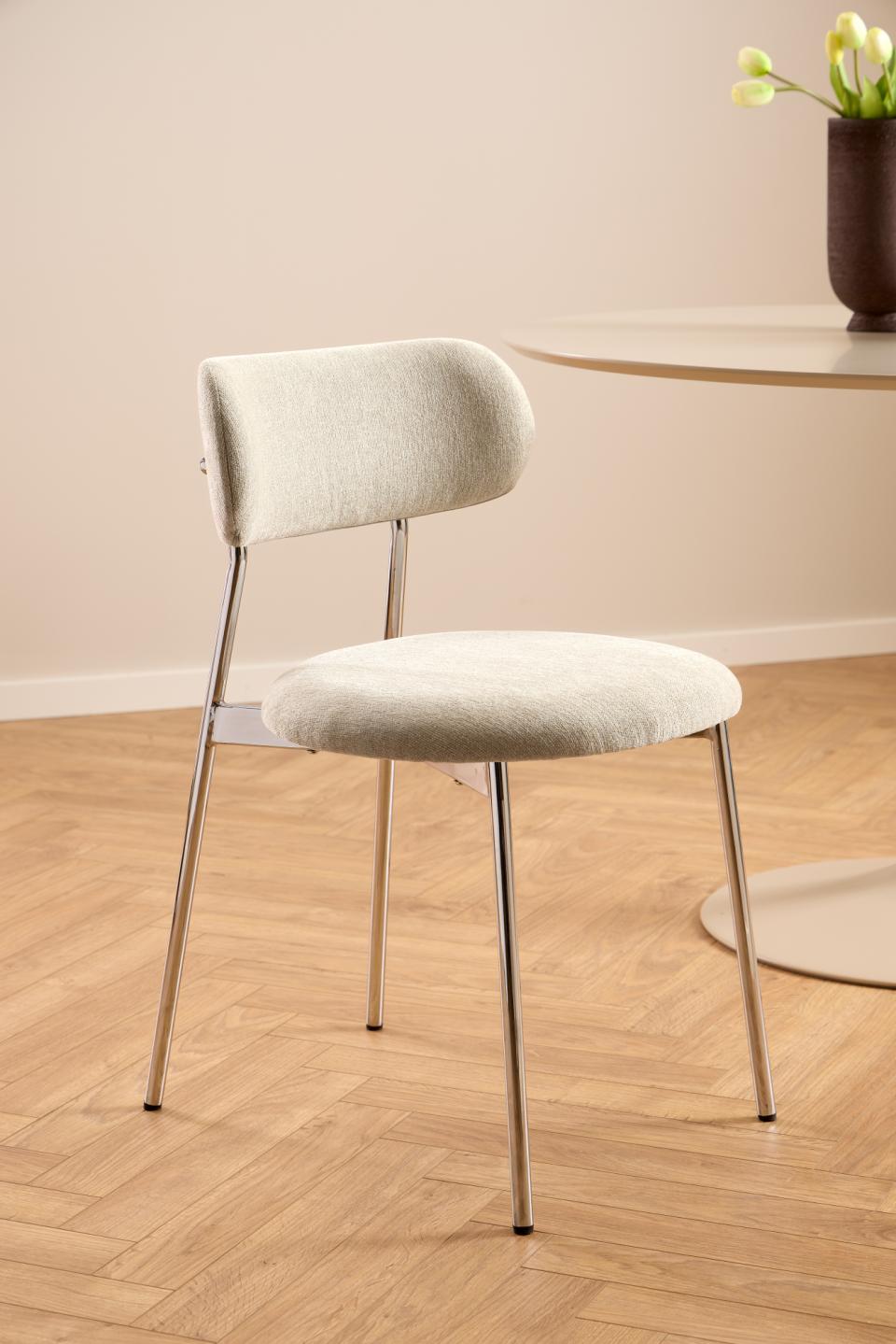 Rebellenclub Mikel Eetkamerstoel - Set van 2 - Ecru