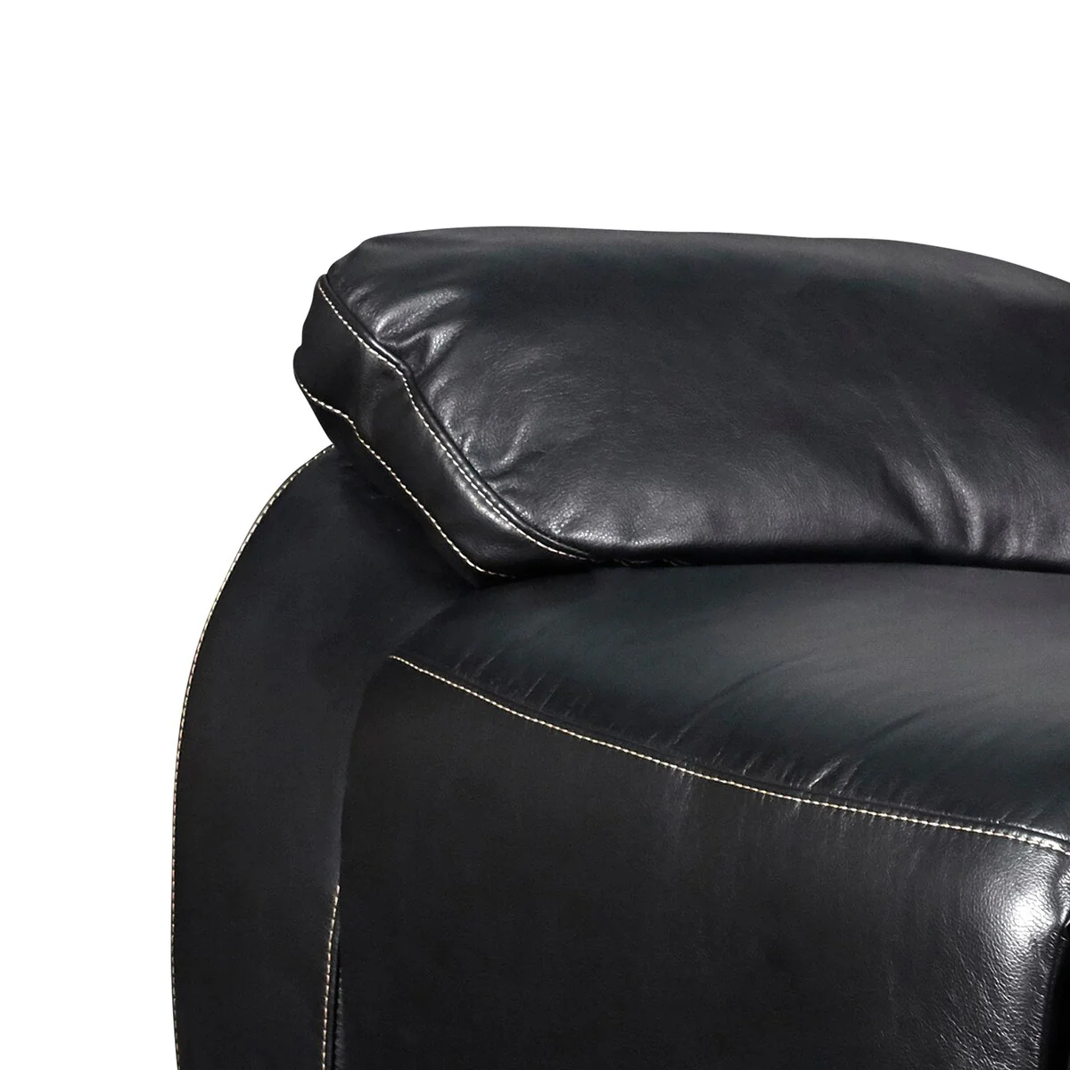 Wooden Gliding Reclining Chair with Pillow Top Armrests, Black