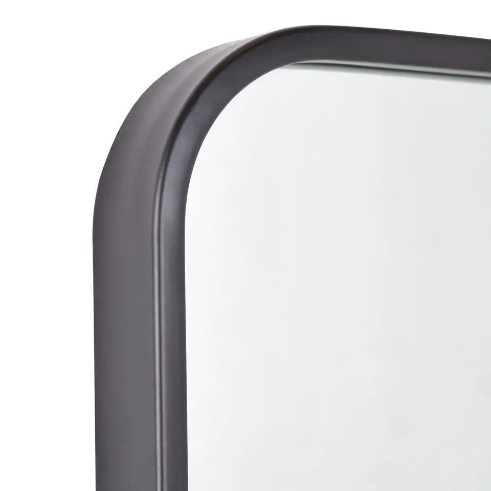 Fragix Boston Spiegel Rechthoekig - Zwart - Metaal - 75x50