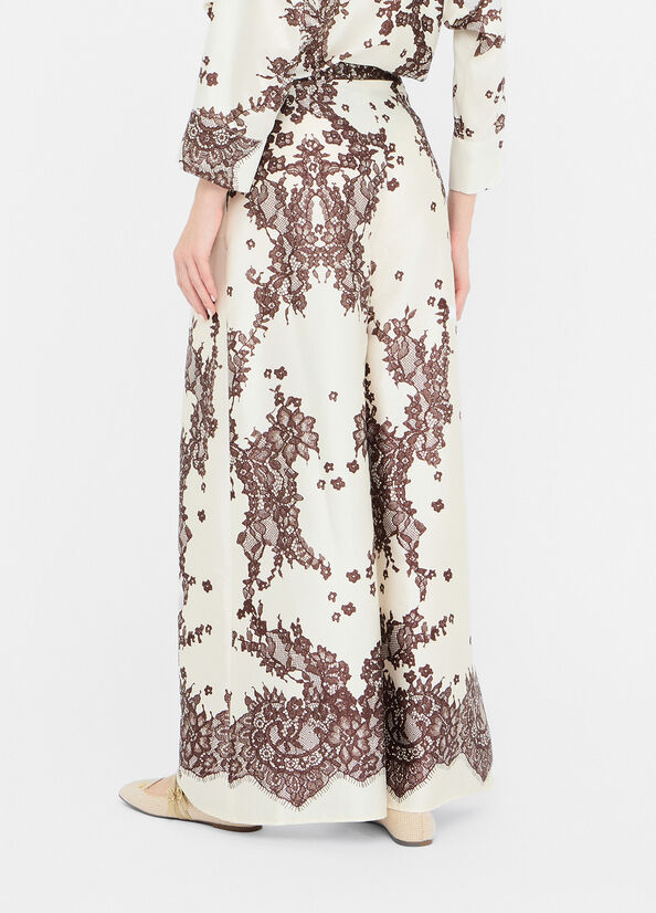 Pantaloni in twill stampato