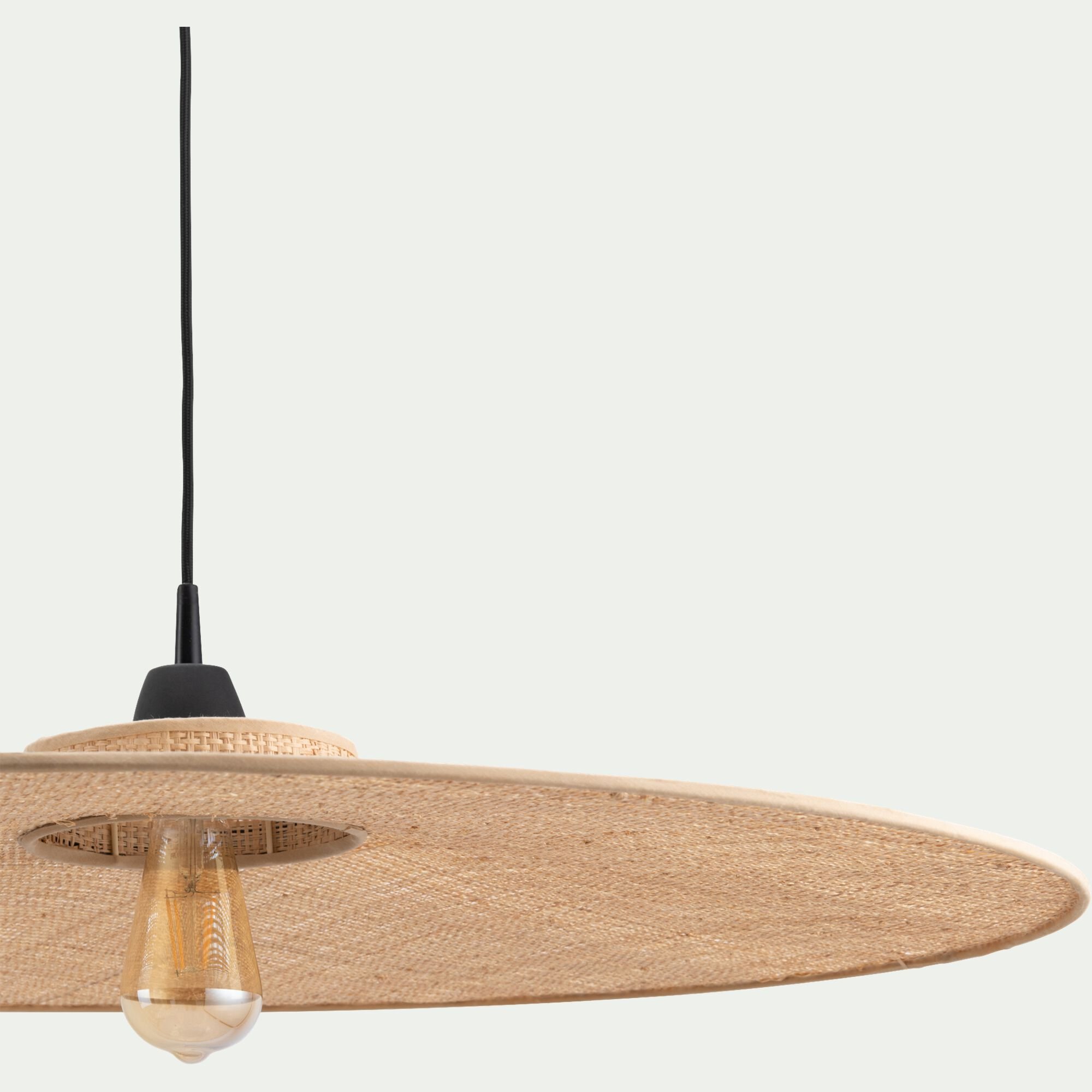 CAPEU - Suspension non électrifiée en rabane - naturel D80cm