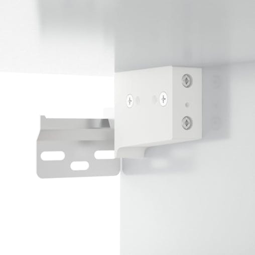 NNEVL Wall-mounted Bedside Cabinets 2 pcs High Gloss White 50x30x47cm