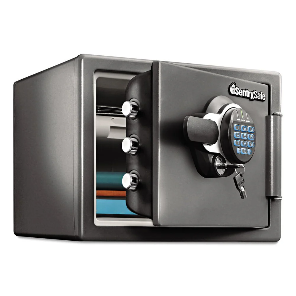 Sentry Safe Fire-Safe 0.8 Cubic feet Digital with Key 16 3/8 x 19 3/8 x 13 3/4 Gunmetal Grey