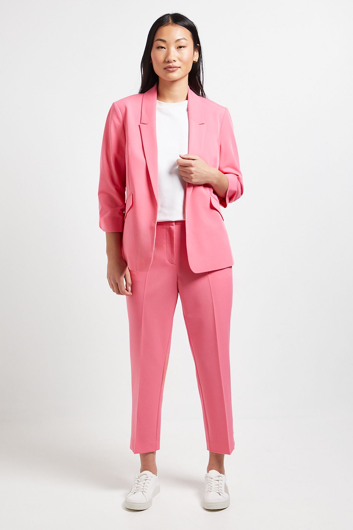 Dorothy Perkins Petite Ruched Sleeve Blazer
