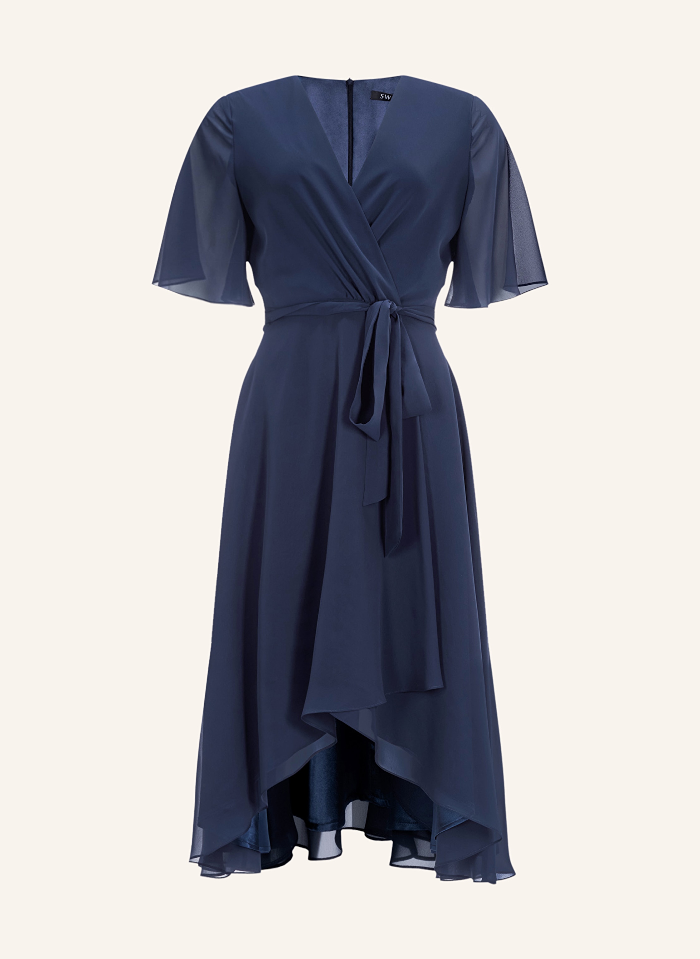 SWING Cocktailkleid in Wickeloptik