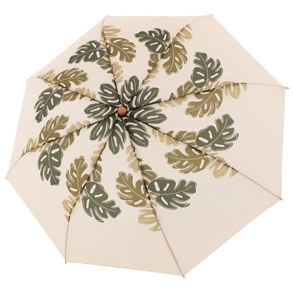 Regenschirm, Ø 53 cm, Holzgriff, beige