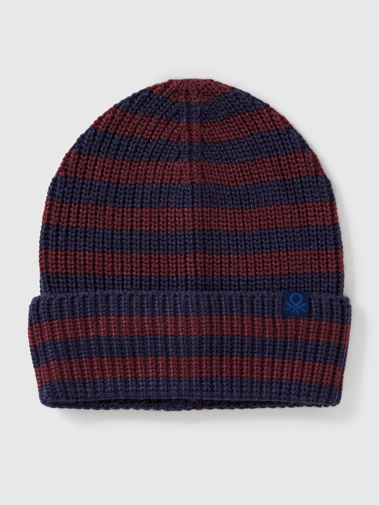 Striped knit hat