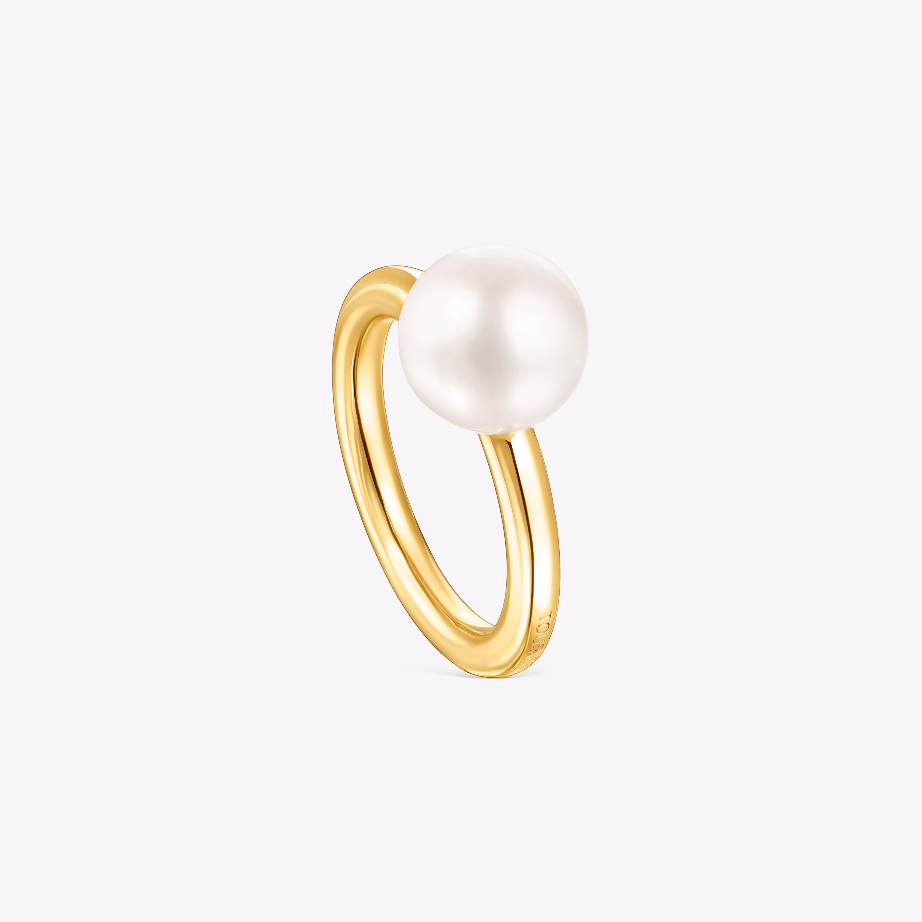 Anillo de plata vermeil y perla Gloss