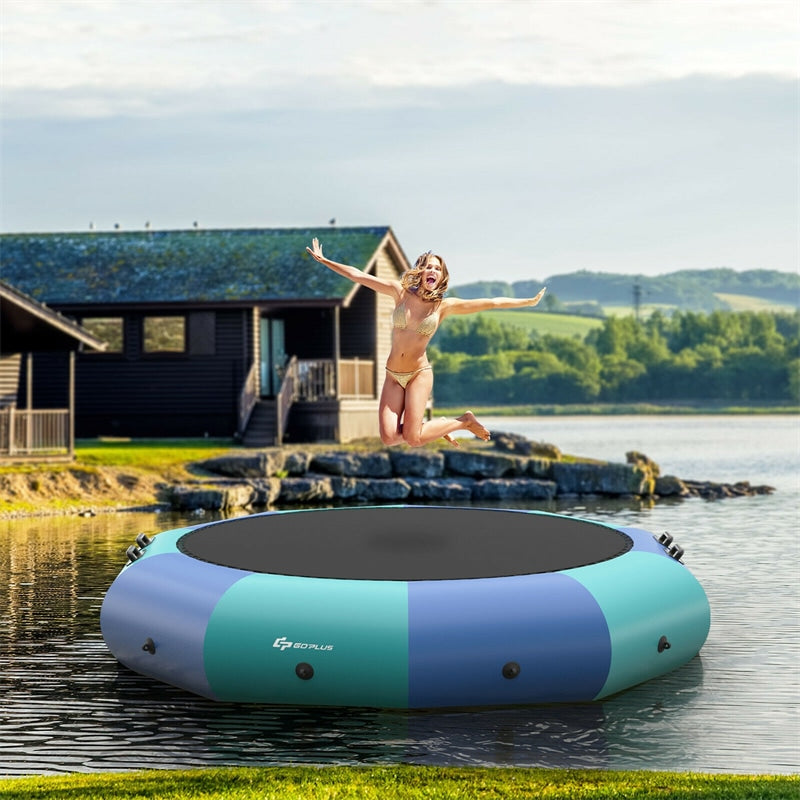 10 FT Inflatable Water Trampoline Recreational Water Bouncer
