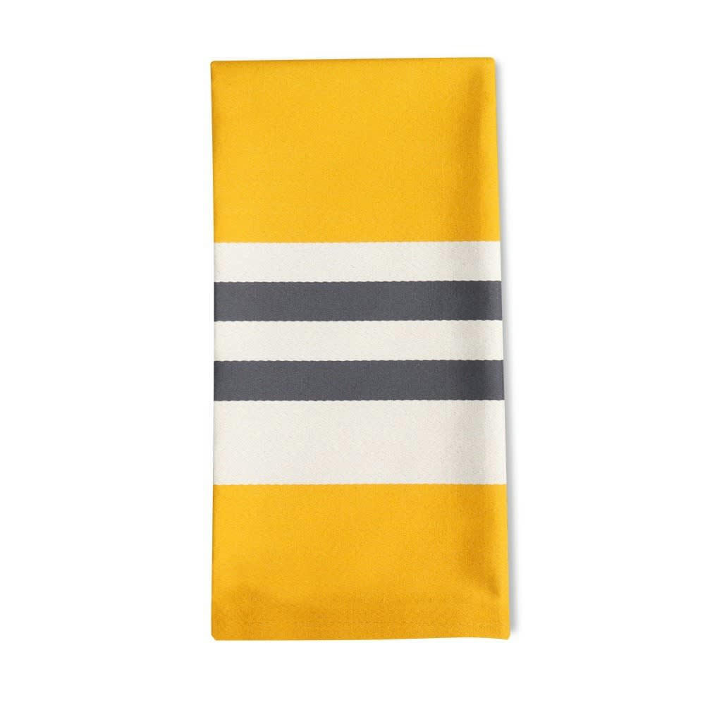 AINHOA - Serviette de table coton Jaune 50x50 cm