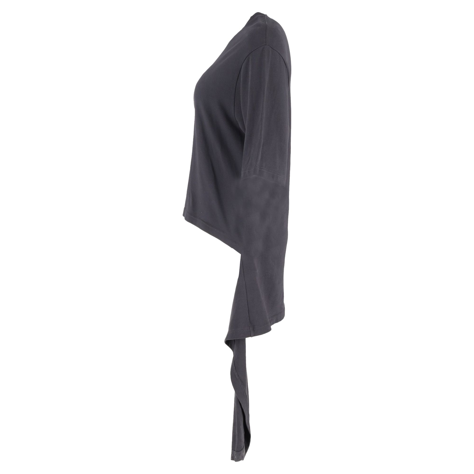 Balenciaga Preloved Paneled Drapes T-Shirt in Black Cotton