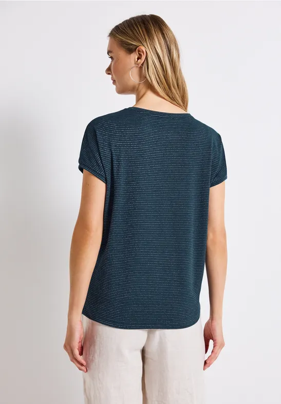 Shirt mit Glitzerstreifen