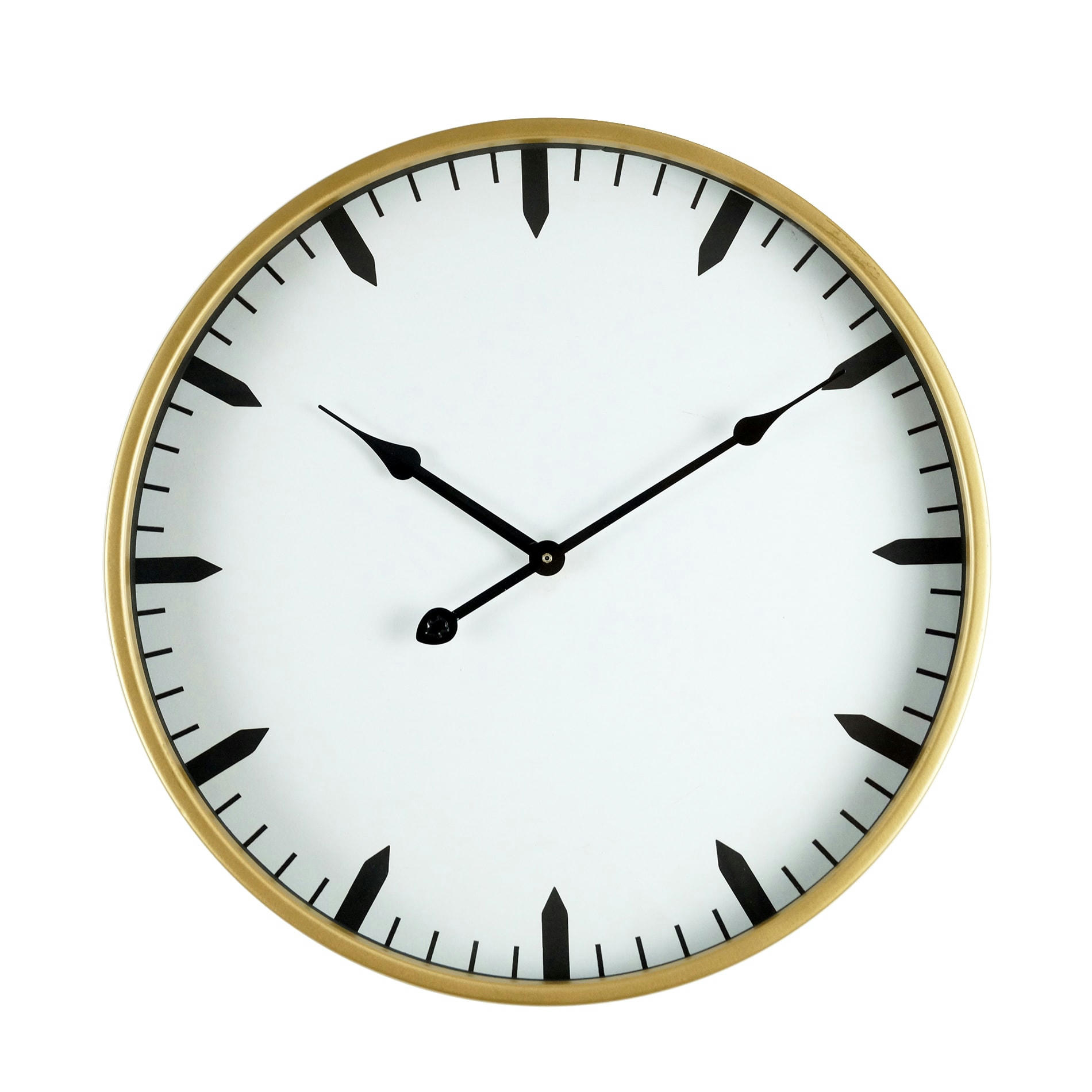 - Horloge murale en verre et métal or et blanc ø 40 cm