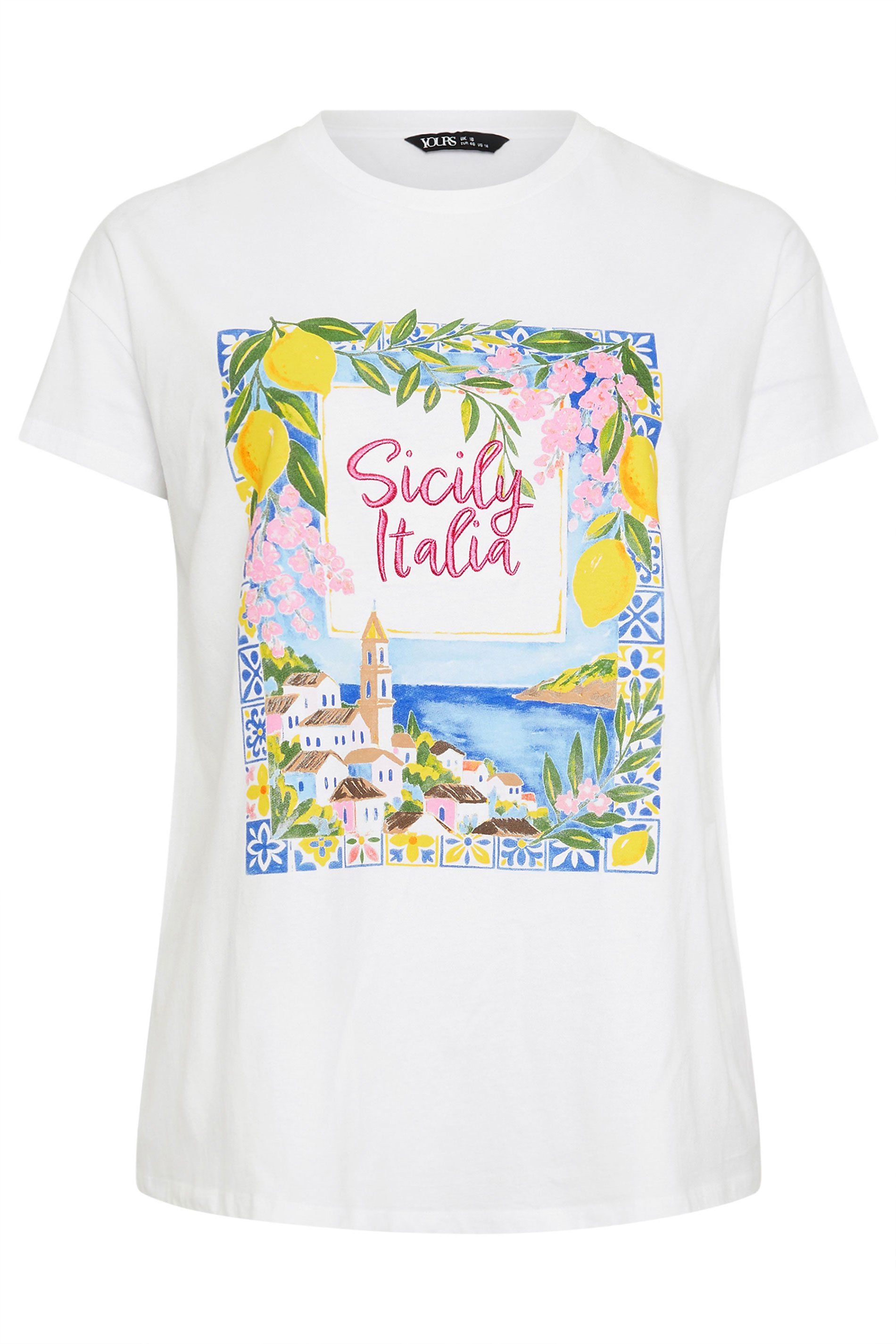 Yours Sicily Italia' Graphic T-Shirt