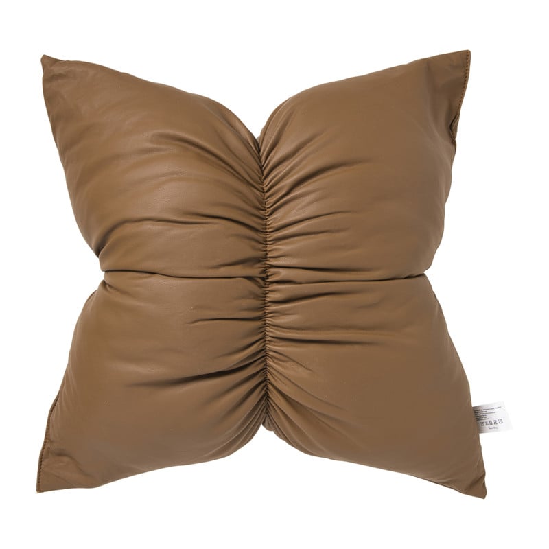 Kussen puf - bruin - 42x42 cm