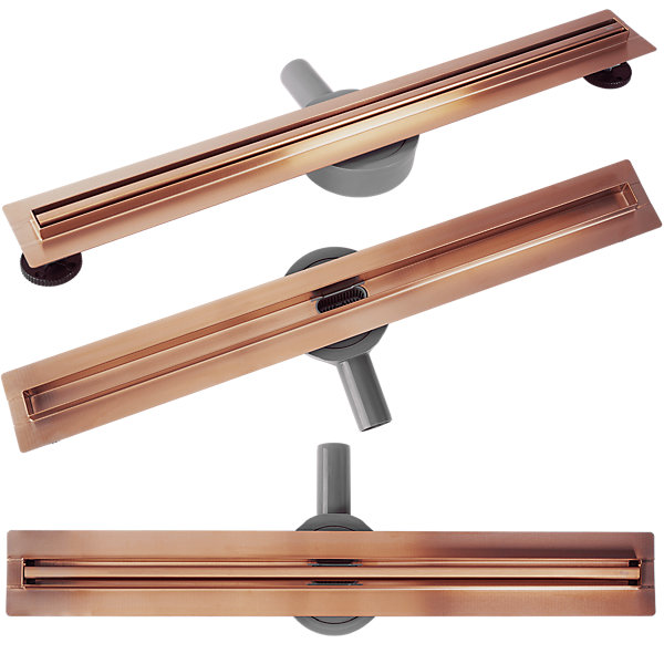 Drain Linéaire Rea Neox Slim Pro 800 Brush Copper