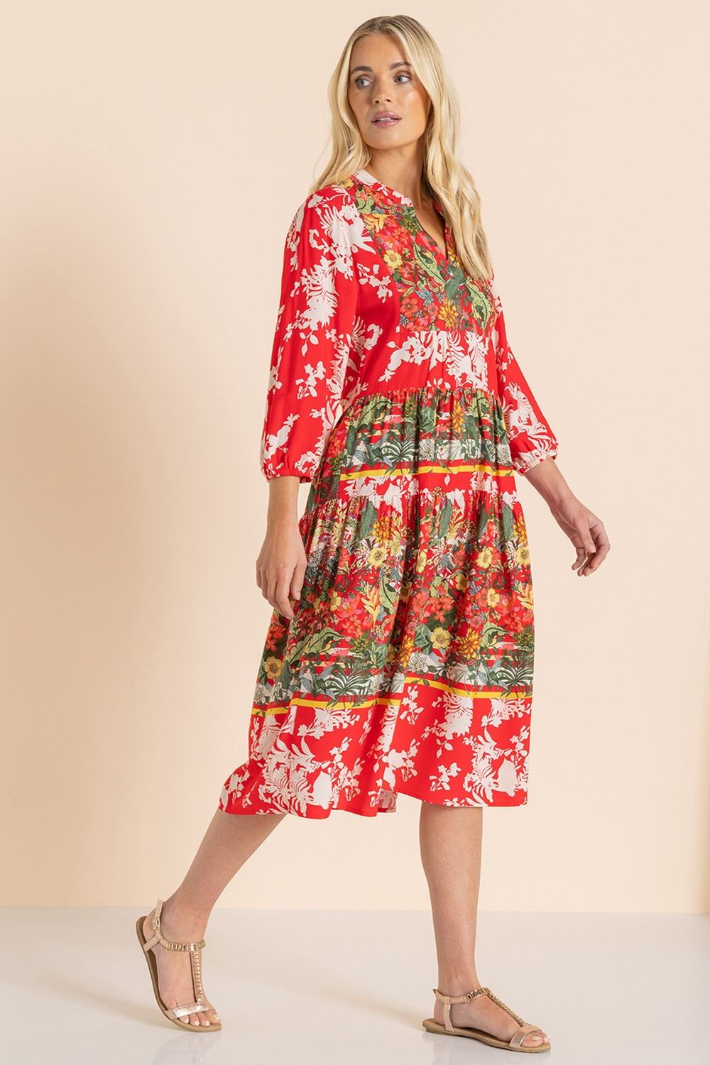 Klass. Garden Print Relaxed Fitting Dress