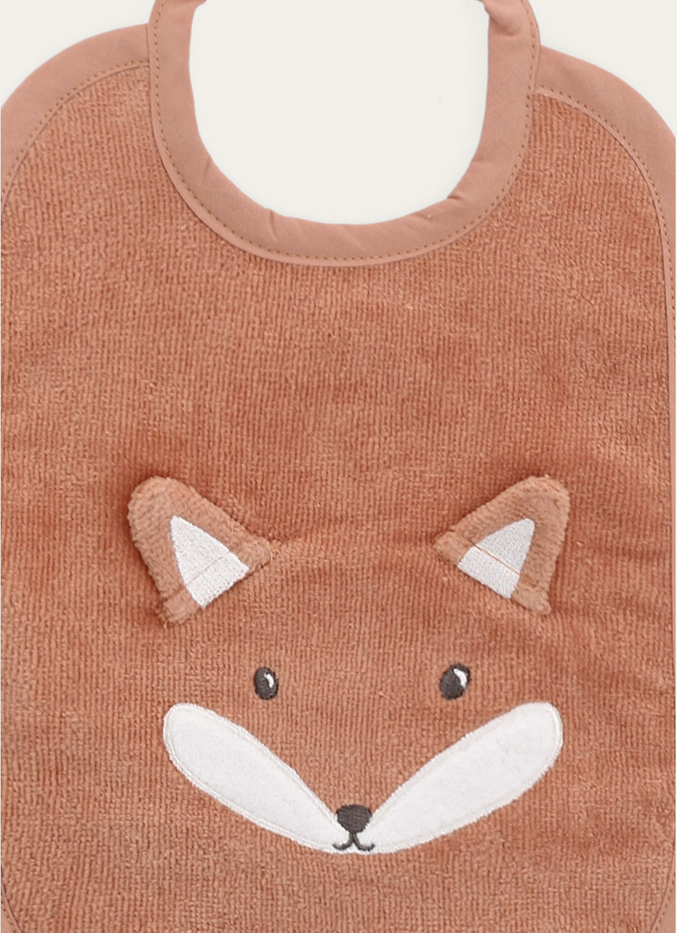 BAVOIR EN VELOURS ÉPONGE RENARD BRODÉ ROUX