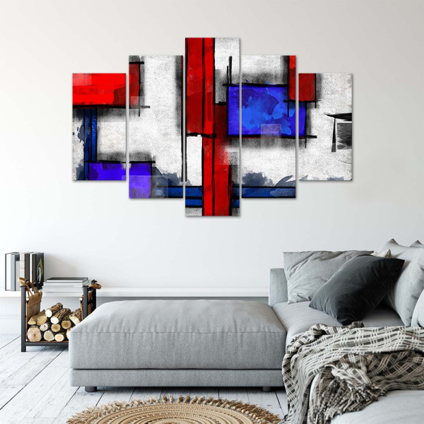 Feeby Obraz 5 częściowy Abstrakcja geometryczna 100x70