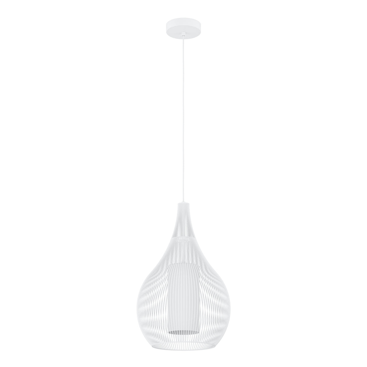 EGLO hanglamp Razoni 1 - e27 - ø 42,5 cm - wit - glas