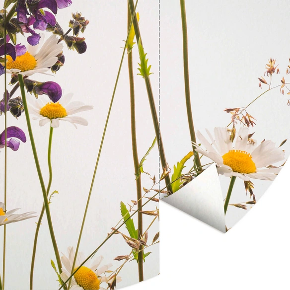 Vliestapete »Runde Vliestapete«, Kadam GänseBlumen Vintage, mehrfarbig, matt