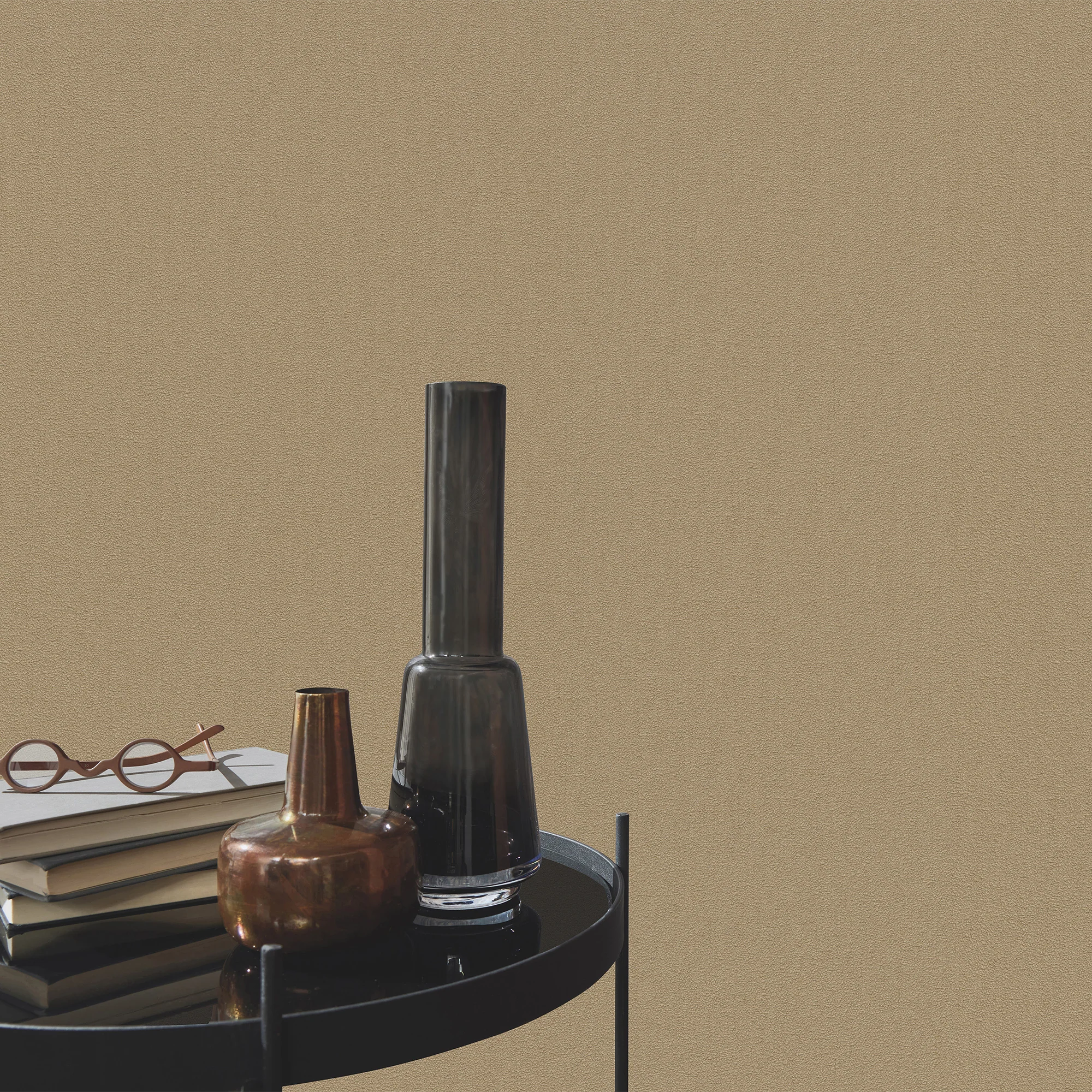 Papier peint intissé Soft Line coloris café au lait