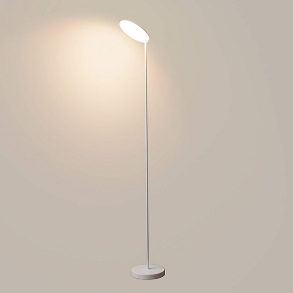 Lampadaire blanc design épuré tête orientable dimmable - Kalena