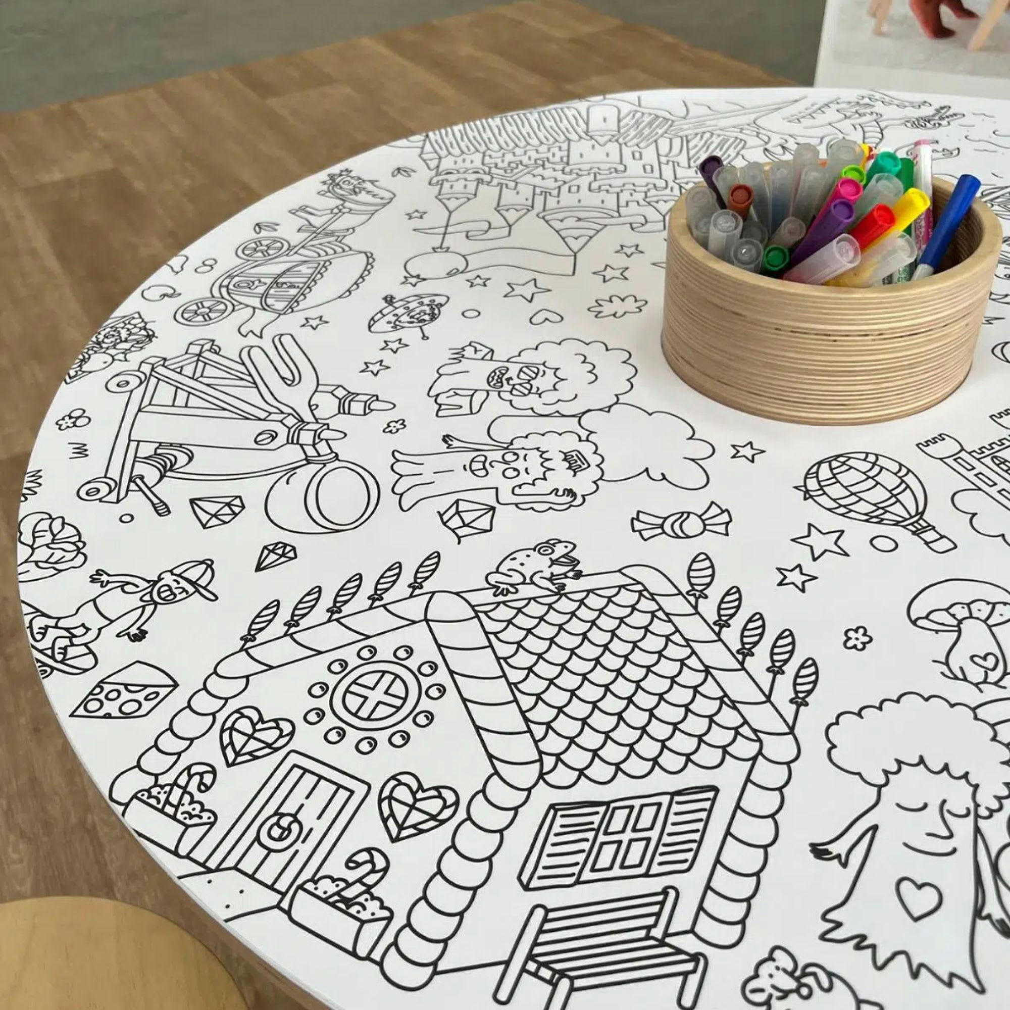 DRAWIN'KIDS X OMY - Table à dessiner multifonction en bois D70 cm