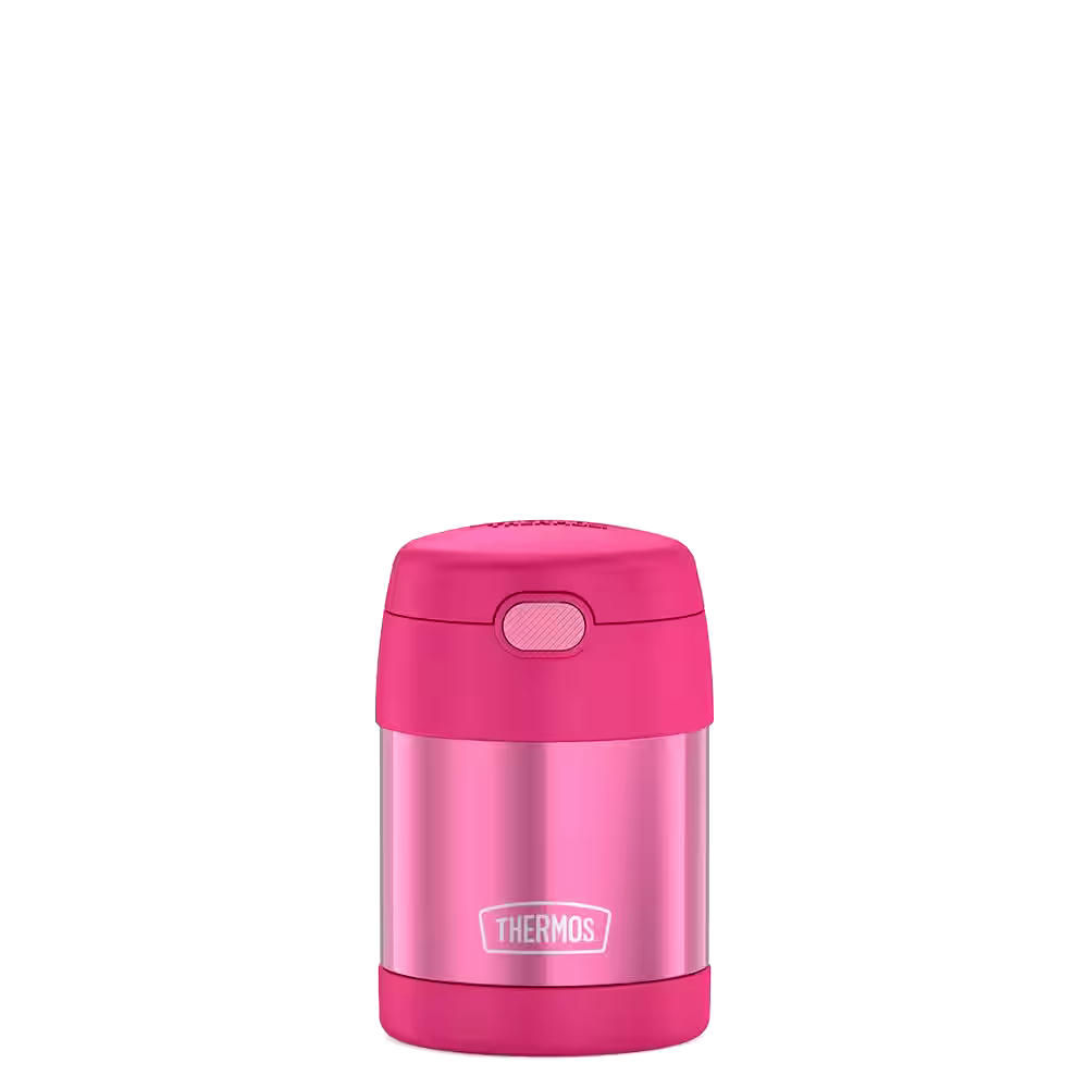 Thermos® Stainless Steel Food Jar Vaccum Insulated with Spoon, Pink, 295-mL