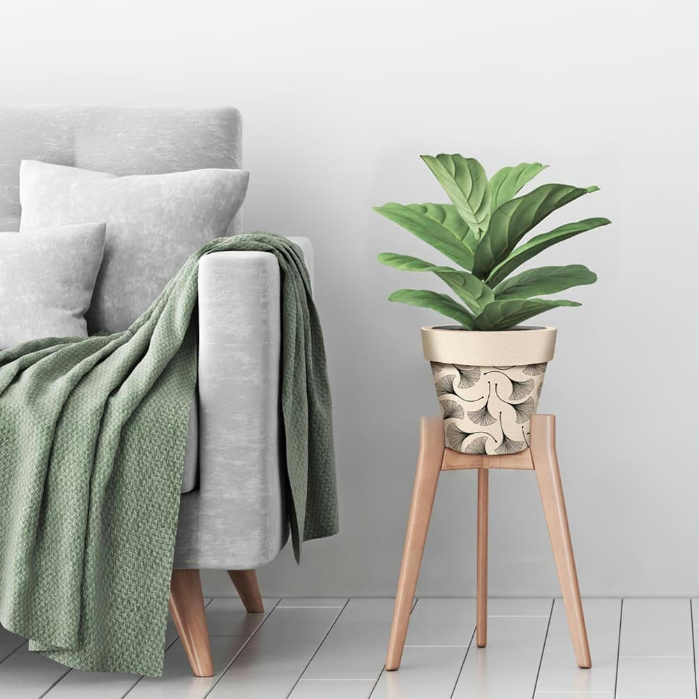 GINKGO - Cache pot ginkgo en bambou D25cm