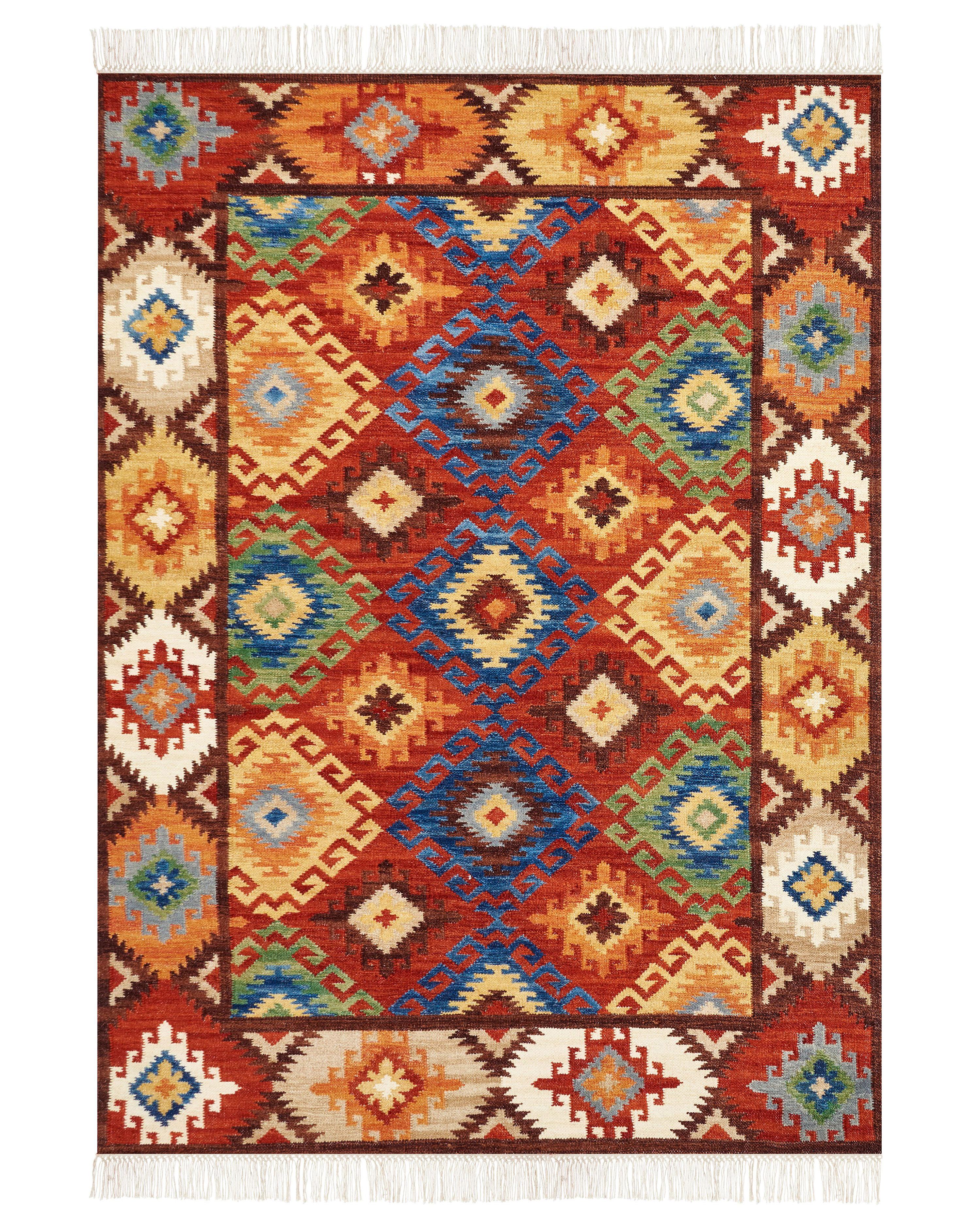 Rug ZOVUNI Multicolour 160 x 230 cm Wool Kilim