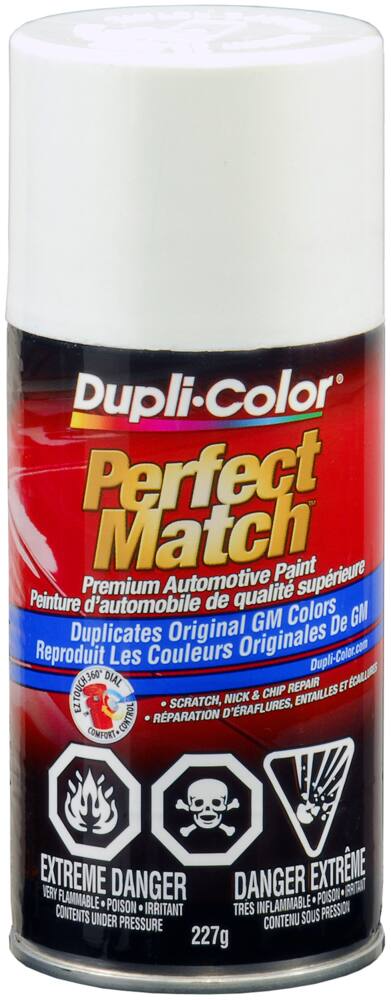 Dupli-Color Perfect Match Premium Acrylic Lacquer Automotive Aerosol Spray Paint, Bright White (16, WA 9753), 227-g