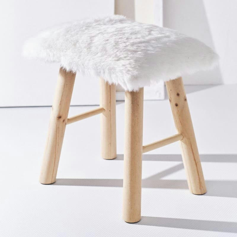 MOUNTAIN - Tabouret blanc 35x28x39