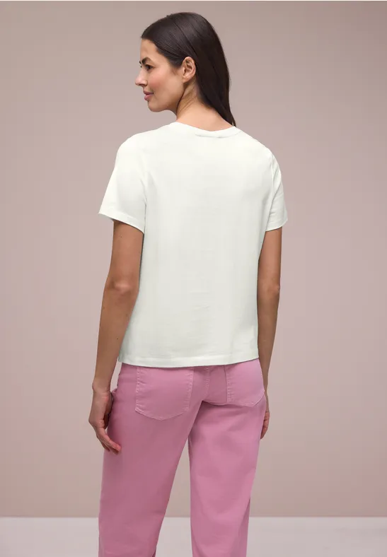 T-Shirt mit Rundhals und Herzdetail