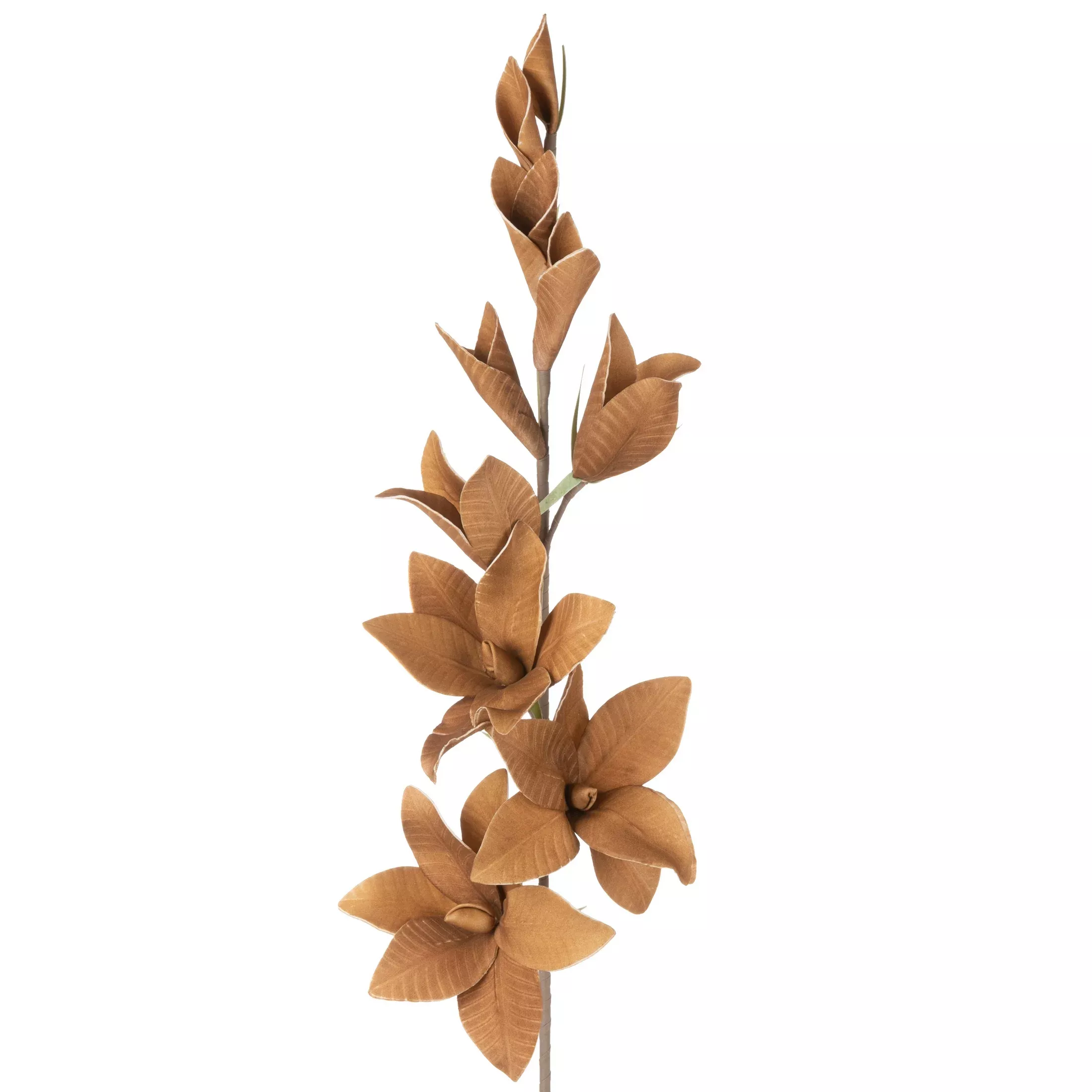 Kwiat sztuczny lilia długo kwiatowa jasnobrązowa 108 cm
