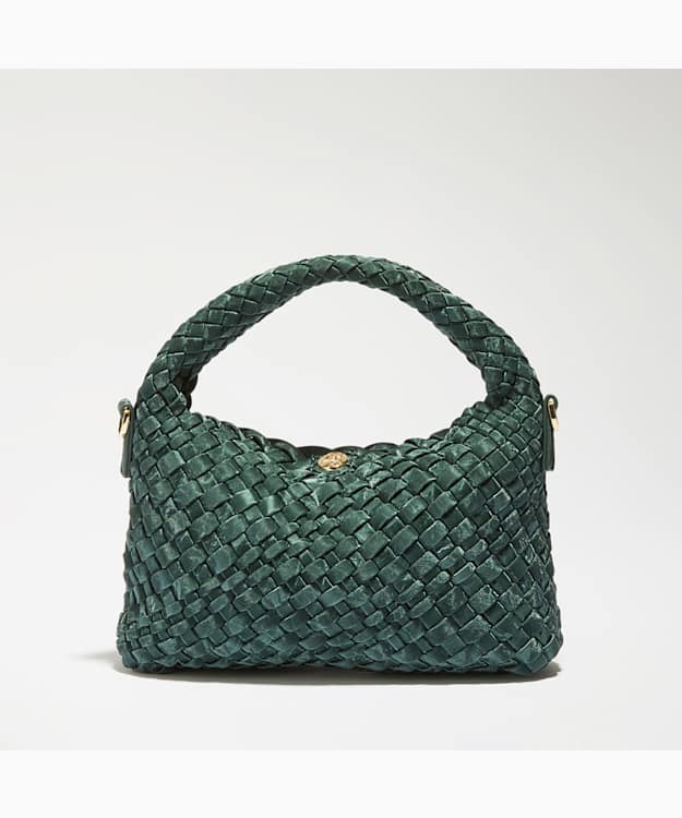 Dinkydeliberate Teal - Mini Woven Grab Bag