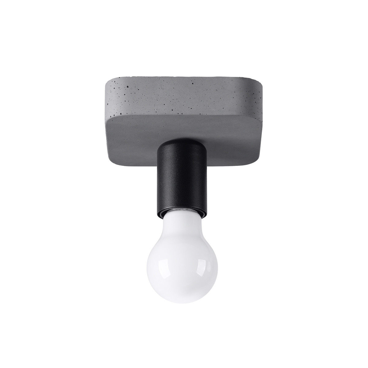 Lampa sufitowa LINDEO szaro-czarna 1xE27x15W IP20 Pure Lume