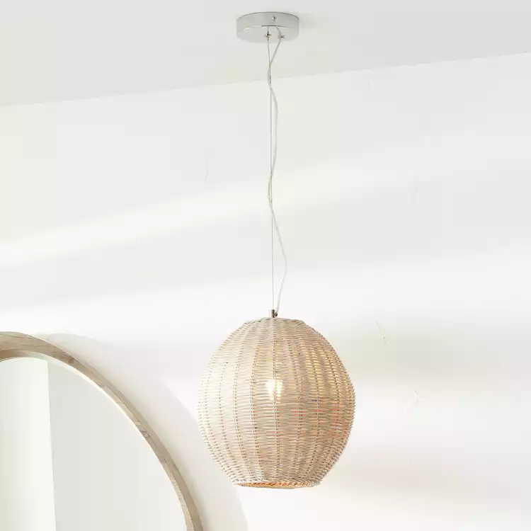 Pacific Raffles Rattan Large Pendant Light - Natural