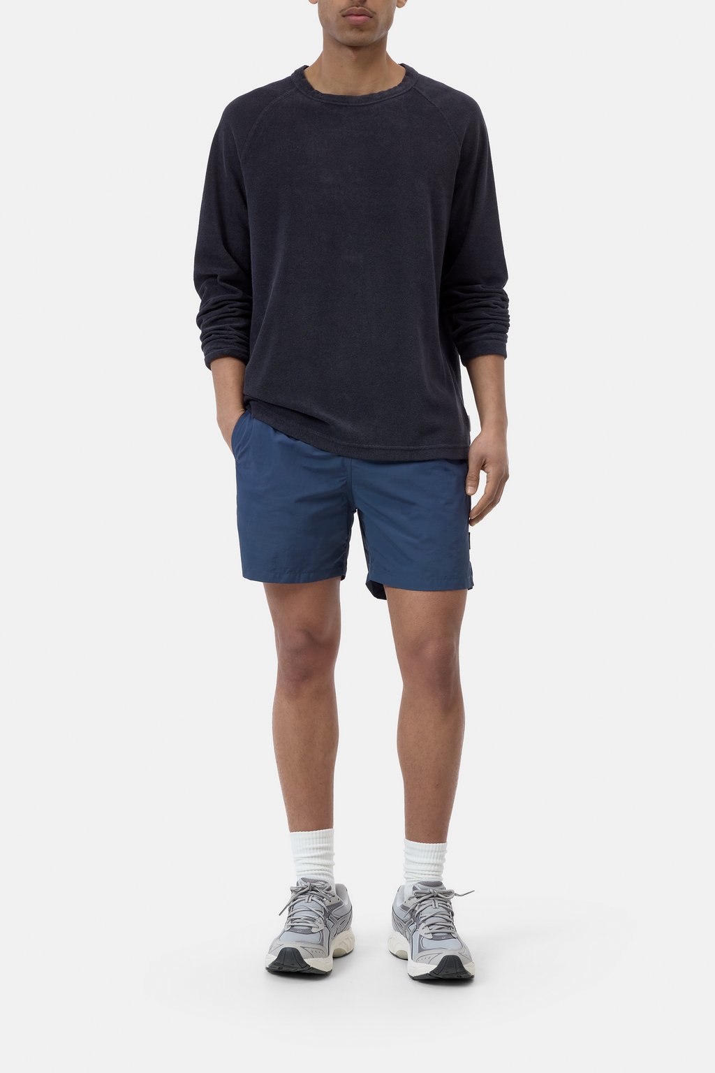 Longsleeve aus Baumwoll-Frottee