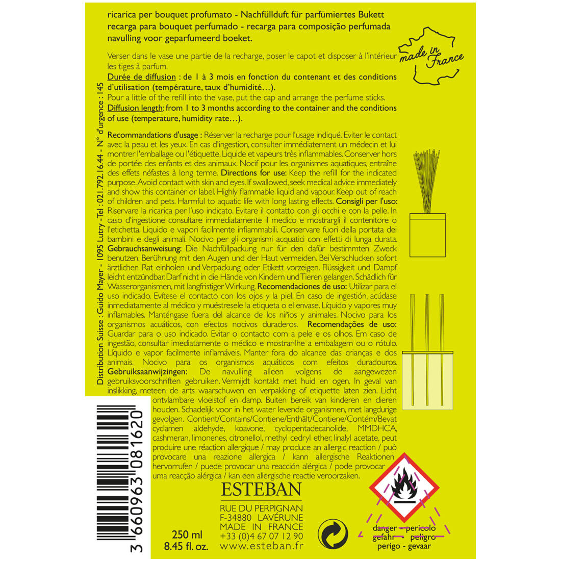 TERRE D'AGRUMES - Recharge bouquet 250ml