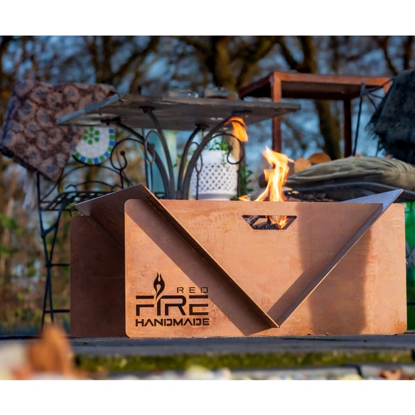 Feuerschale »V«, LxBxH: 67x60x33,5 cm, rostbraun