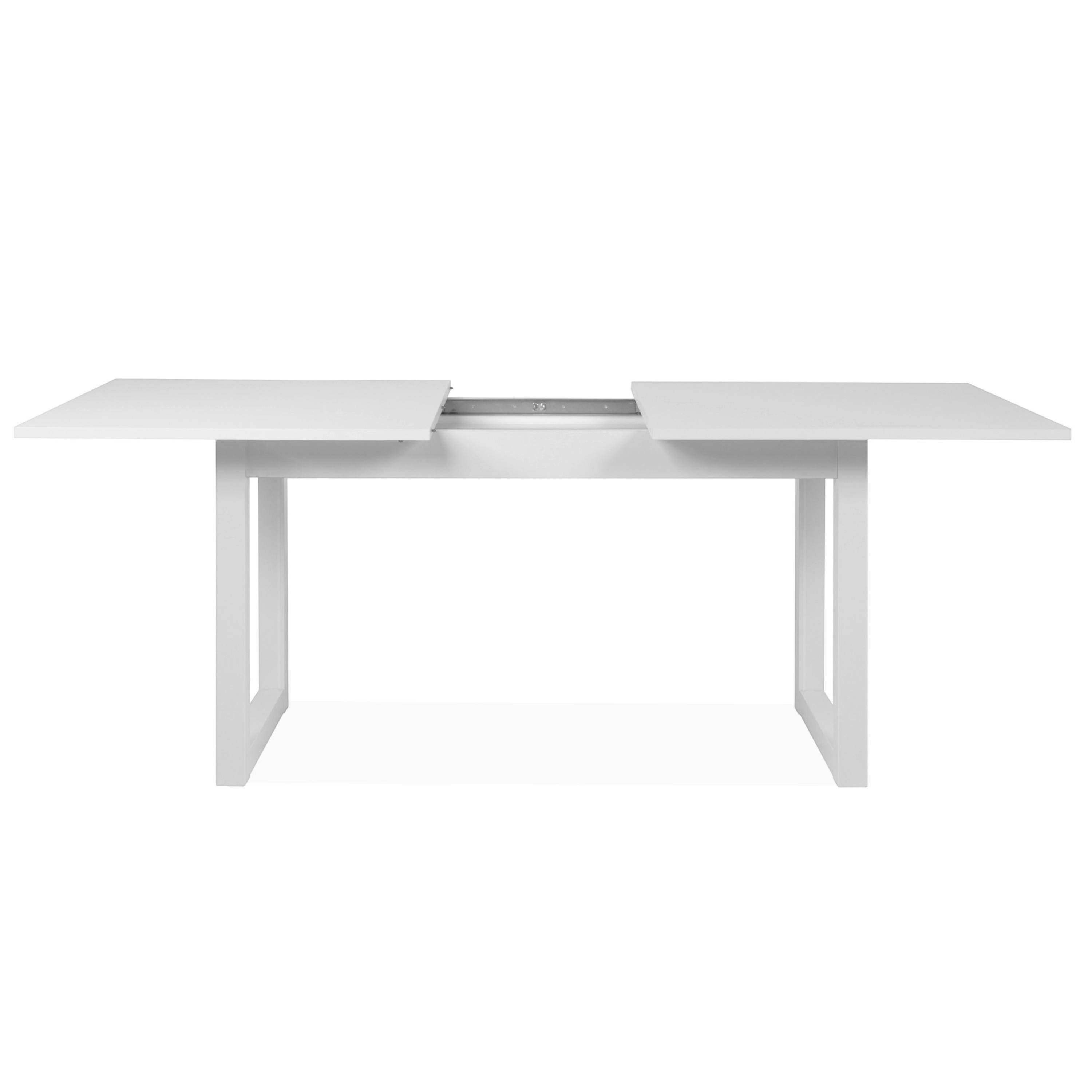 Table à manger extensible blanche pieds en U 160-200 cm ALVA