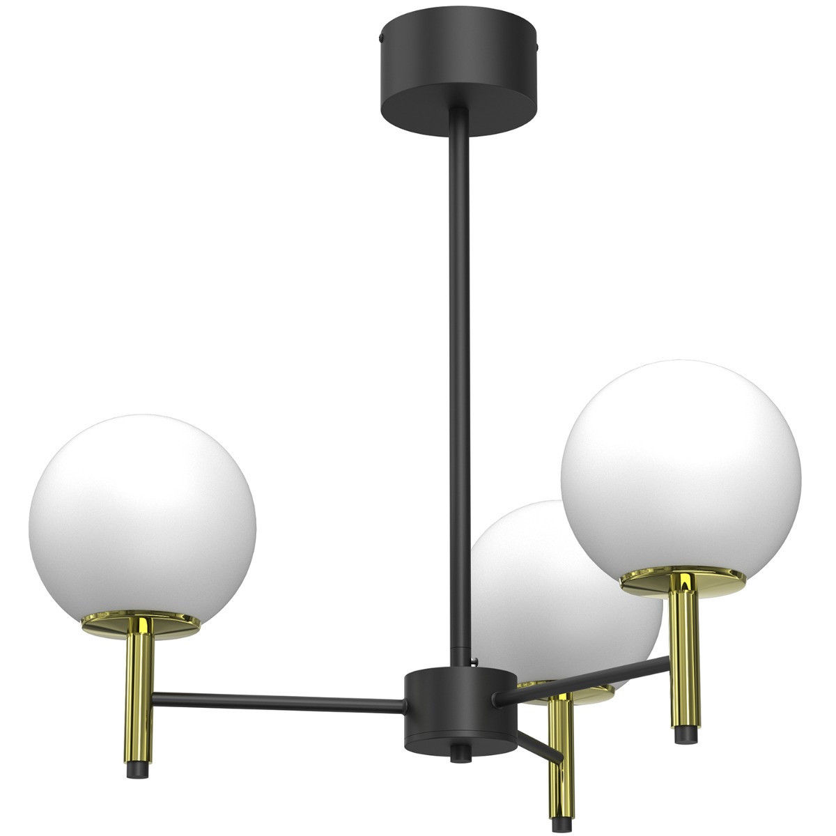 Lampa wisząca czarny mat-złoty połysk-biała Awinion 3xE27x15W Luminex
