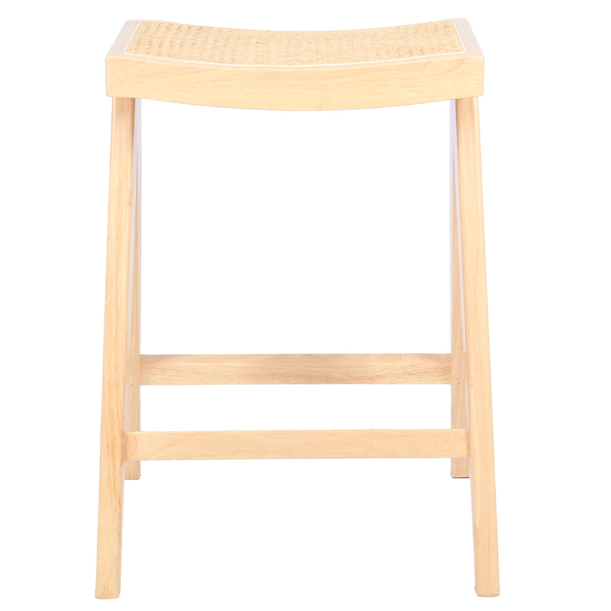 Giga Meubel Barstoel Jules - Rotan/Rubberhout - Naturel - Set van 2