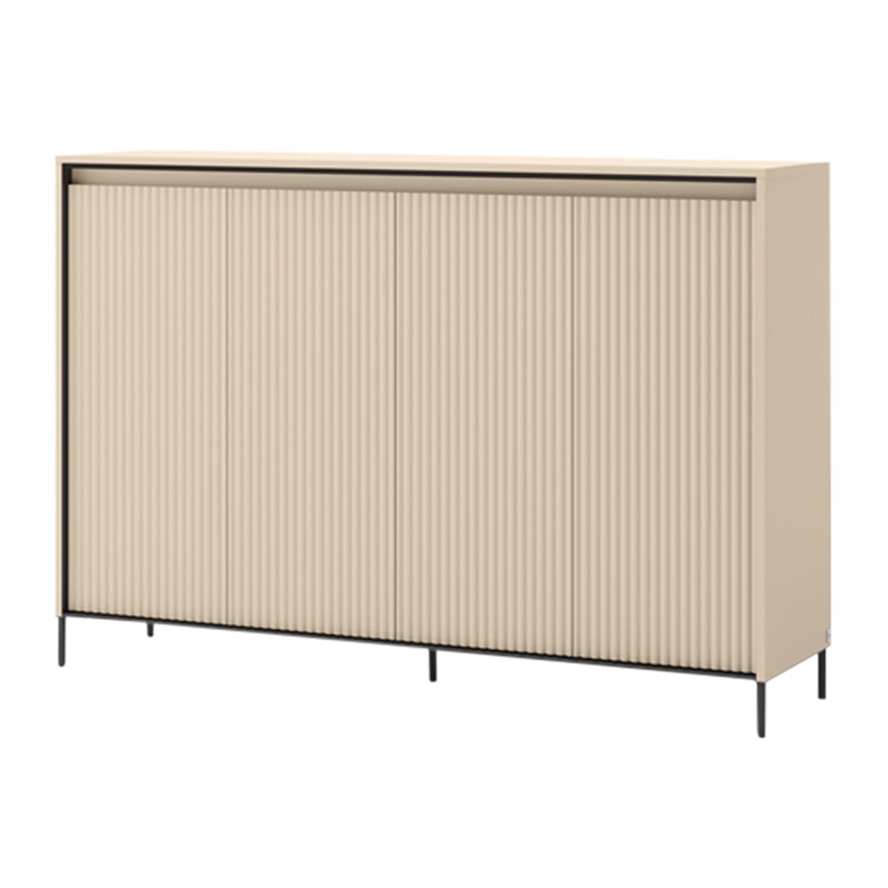 by fonQ Brive Dressoir B 153 cm - 4-deurs met Verlichting - Zand